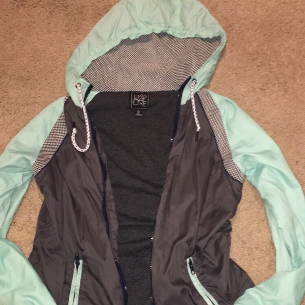 teal wind breaker